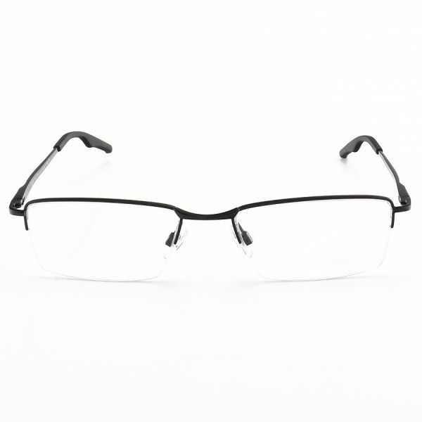 Armação de Óculos Retangular Meio Aro Wingback Preto